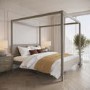 Super King Four Poster Bed Frame in Dark Wood - Delilah