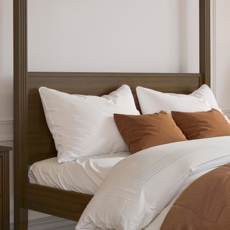 King Size Four Poster Bed Frame in Walnut - Delilah