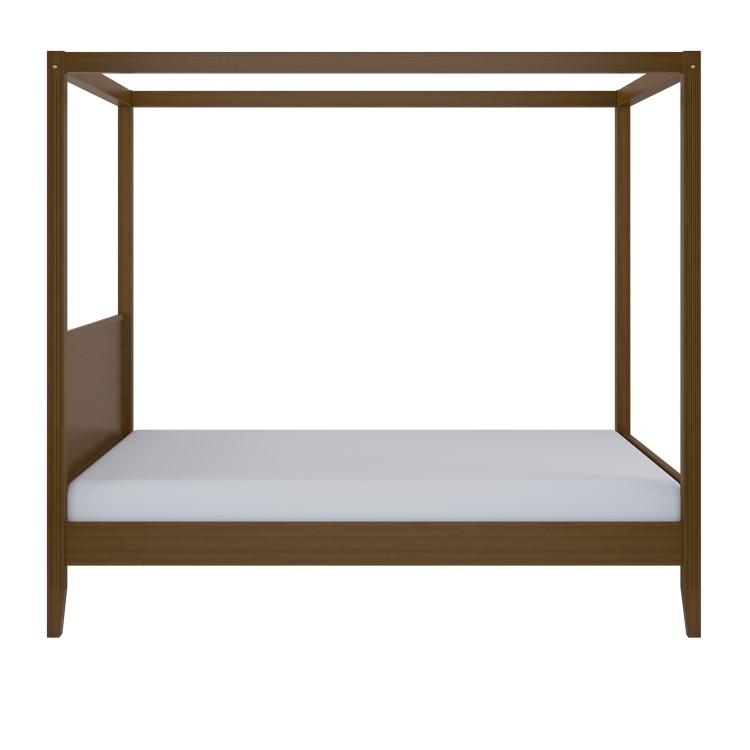 King Size Four Poster Bed Frame in Walnut - Delilah