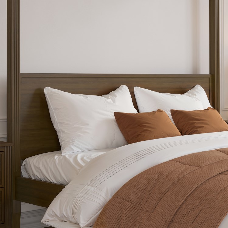 Super King Four Poster Bed Frame in Walnut - Delilah