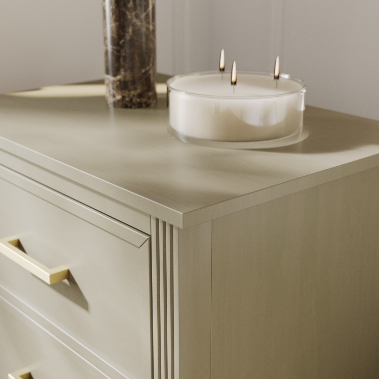 Light Wood 2 Drawer Bedside Table - Delilah