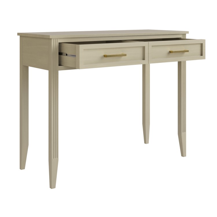 Light Wood Dressing Table with 2 Drawers - Delilah 