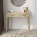 DLH038 Light Wood Dressing Table with 2 Drawers - Delilah 