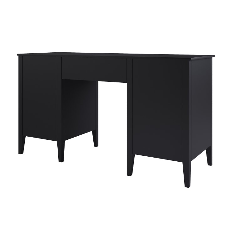 Black Office Desk with Drawers - Delilah 