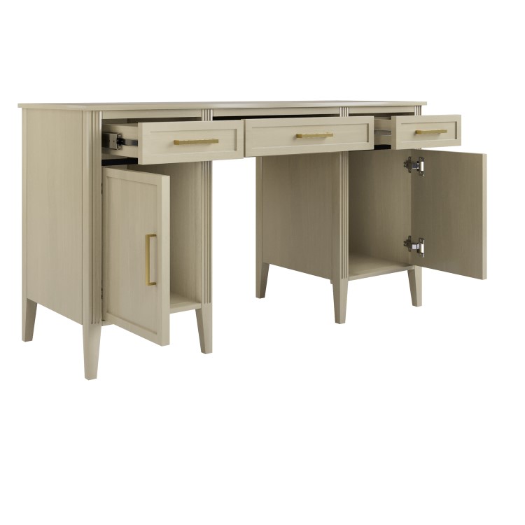 Light Wood Office Desk with Drawers - Delilah 
