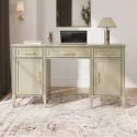 DLH041 Light Wood Office Desk with Drawers - Delilah 
