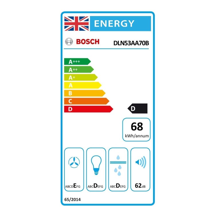 Bosch Series 2 54cm Canopy Cooker Hood - Grey