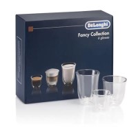 Delonghi Fancy Collection Set of 6 Hand Blown Coffee Glasses
