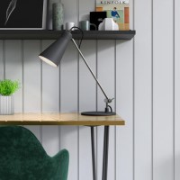 Black Adjustable Desk Lamp - Grantley