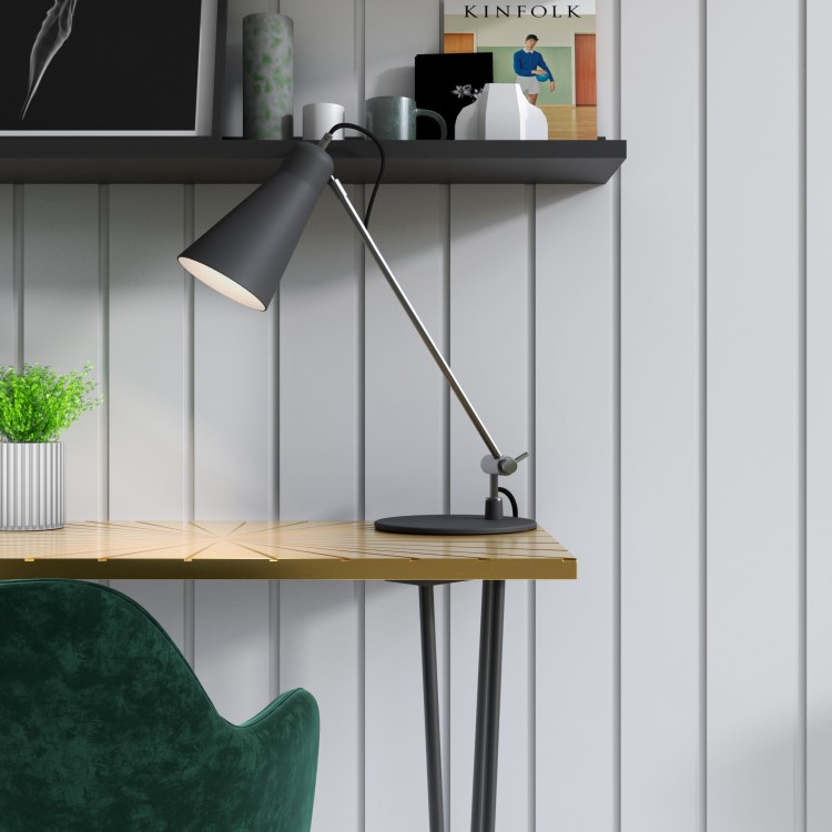 Black Adjustable Desk Lamp - Grantley