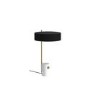 GRADE A1 - Table Lamp with Marble & Brass Base and Black Shade - Newby