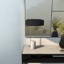 GRADE A1 - Table Lamp with Marble & Brass Base and Black Shade - Newby