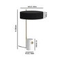 GRADE A1 - Table Lamp with Marble & Brass Base and Black Shade - Newby