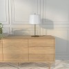 Frosted Glass &amp; Dark Gold Table Lamp - Melsonby