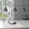 Silver Square Hoop Pendant Light - Alma