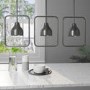 Silver Square Hoop Pendant Light - Alma