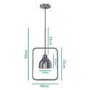 Silver Square Hoop Pendant Light - Alma