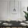 Silver Square Hoop Pendant Light - Alma