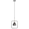 Silver Square Hoop Pendant Light - Alma