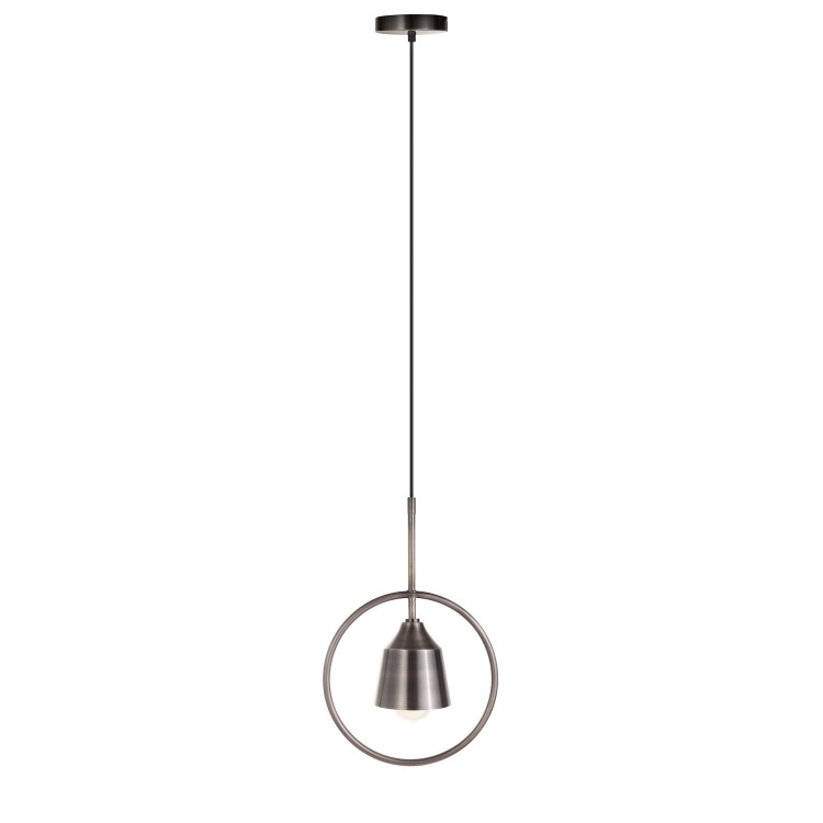 Silver Hoop Pendant Light - Alma