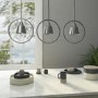Silver Hoop Pendant Light - Alma