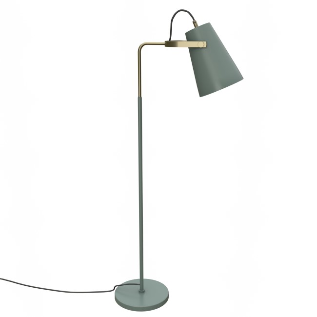 GRADE A1 - Green & Gold Floor Lamp - Beaumont