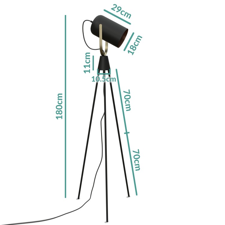 Black Tripod Floor Lamp - Fernie