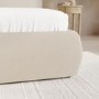 Beige Linen Double Ottoman Bed with Pillow Headboard - Dune