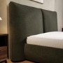 Green Chenille Double Ottoman Bed with Pillow Headboard - Dune
