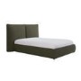 Green Chenille Double Ottoman Bed with Pillow Headboard - Dune