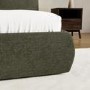 Green Chenille King Size Ottoman Bed with Pillow Headboard - Dune