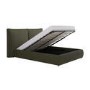 Green Chenille King Size Ottoman Bed with Pillow Headboard - Dune