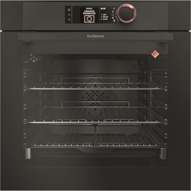 De Dietrich DOP7574A Built-in Oven Multifunction ICS Pyrolytic 73 Litre DX2 Display -  Absolute Black