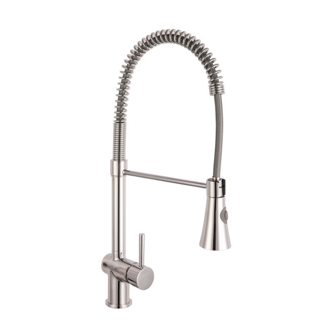 Reginox Chrome Single Lever Kitchen Mixer Tap with Pull Out Spray - Douro CH