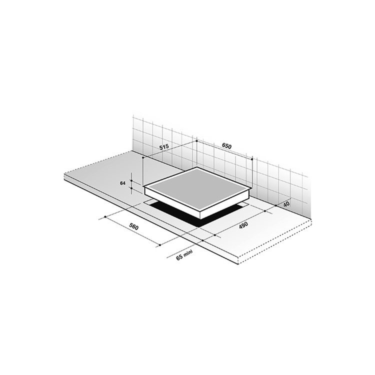 De Dietrich 65cm 4 Zone Induction Hob with HoriZone