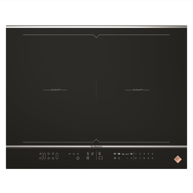 De Dietrich DPI7689XS 65cm 2x5kW Horizone Induction Hob Slide System -  Black