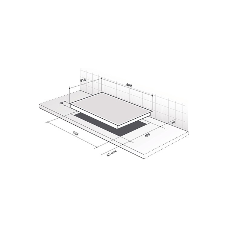 De Dietrich DPI7884XS 80cm Horizone Induction Hob Slide System 8 Functions -  Black