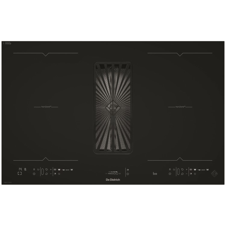 Refurbished De Dietrich DPI7888BH 80cm 4 Zone Venting Induction Hob Black