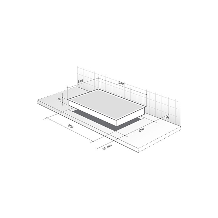 Refurbished De Dietrich DPI7965X 93cm 5 Zone Induction Hob with HoriZone