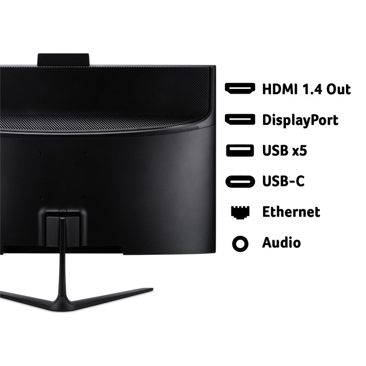 Acer Aspire C27-B All-in-One Desktop - AMD Ryzen 7-350, 16GB, 1TB SSD, Integrated AMD Radeon Graphics, 27" Full HD, Windows 11, Black