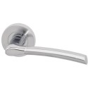 DRAVAFD65 Internal Silver Polished/Satin Chrome Lever Fire Door Handle with Latch and Hinges Pack - 65mm Latch - Drava - XL Joinery
