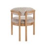 Beige Printed Upholstered Dining Chair with Solid Wood Exposed Back - Darla