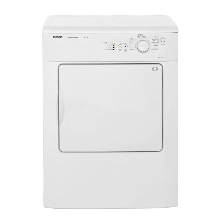 Beko DRVS62W 6kg Freestanding Vented Sensor Dryer - White