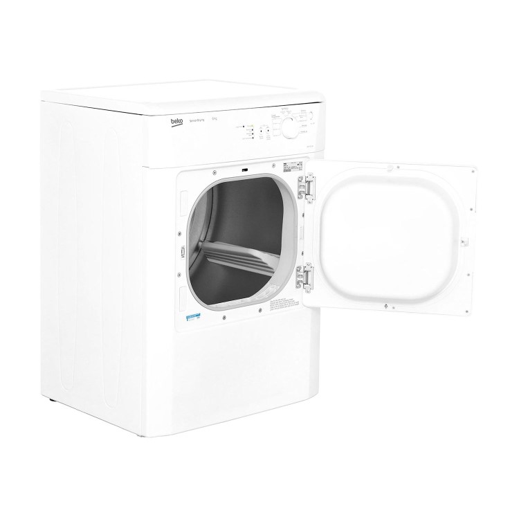 Beko DRVS62W 6kg Freestanding Vented Sensor Dryer - White