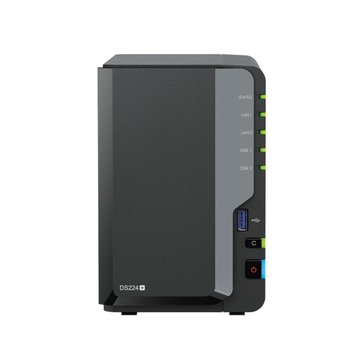 Synology DiskStation DS224+ 2GB RAM with 8TB Installed Storage 2 Bay SATA Desktop NAS