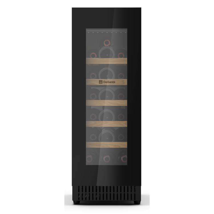 DeSantii 18 Bottle Capacity Single Zone Wine Cooler - Black