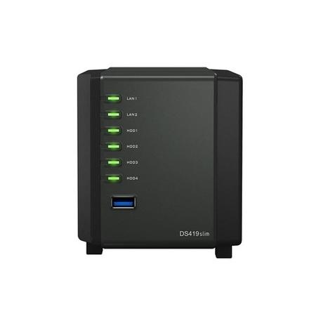 GRADE A1 - Synology Disk Station DS419 Slim 4 Bay Diskless Desktop NAS