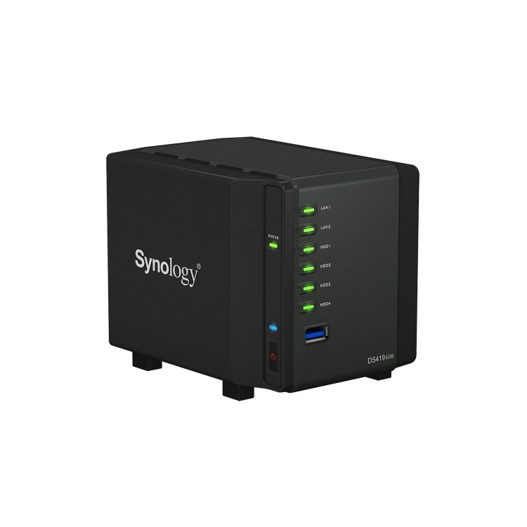 GRADE A1 - Synology Disk Station DS419 Slim 4 Bay Diskless Desktop NAS