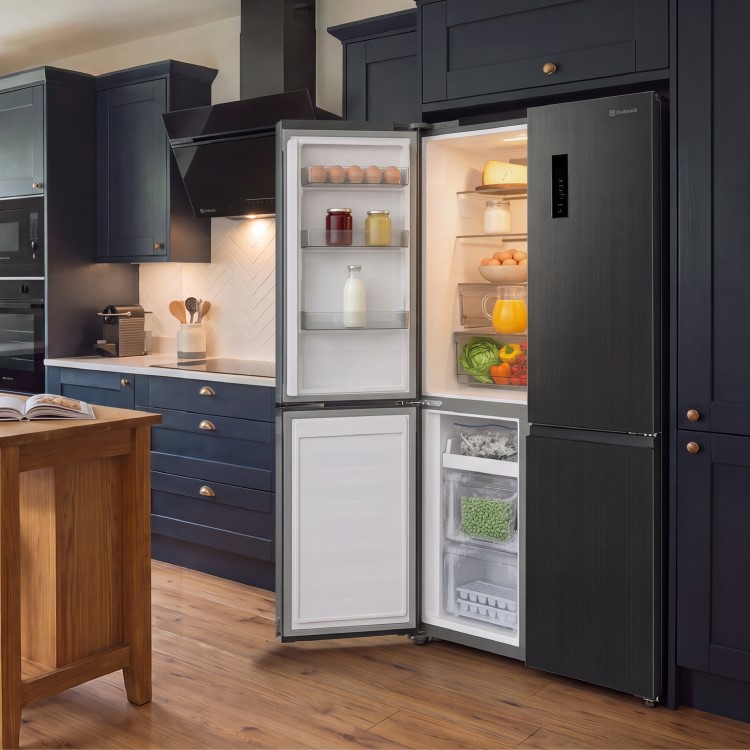 DeSantii 458 Litre Four Door American Fridge Freezer – Dark Inox
