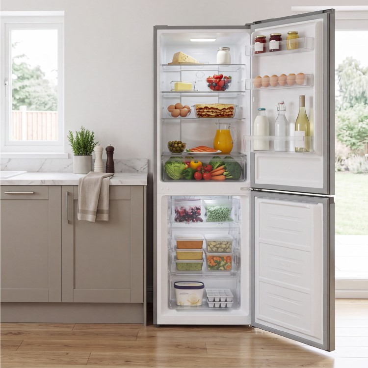 DeSantii 247 Litre 50/50 Freestanding Fridge Freezer - Inox